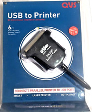 NEW QVS 6' ft USB to IEEE1284 Parallel Printer Bi-directional Adaptor Port Cable picture