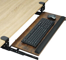 Ergonomic Under-Desk Keyboard Tray Adjustable Keyboard Drawer Slides Tilting picture