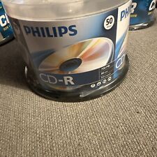 50 Pk Philips 52X Speed 700 MB 80 MIN Blank CD CD-R Discs for Digital Media NEW picture