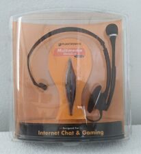 New Plantronics Multimedia Black Headset Audio 50 Internet Chat and Gaming READ picture