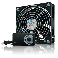 Computer Fan with AC Plug, Variable Speed Axial Muffin Fan with Controller 120Mm picture