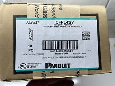 NIB - Qty 10 Panduit CFPL4SY Mini-Com 4 Position Stainless Steel Faceplate picture