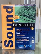 VINTAGE CREATIVE LABS SOUND BLASTER 16 CT1740 SOUND CARD WITH MANUALS & DISKS picture