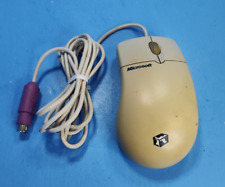 Vintage Gateway Microsoft Intellimouse 1.1A PS2 Rollerball Mouse Beige X03-65043 picture
