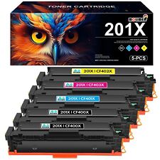 Toner Cartridge 201X|CF400X High Yield Replacement for HP MFP M277dw M252dw 5 PK picture