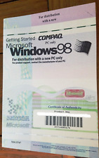 Microsoft Windows 98 Getting Started For Compaq PC Book Manual Paperback w/Key picture
