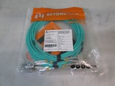 (2 PACK) BEYOND TECH PureOptics LC to SC Fiber Patch Cable MM Duplex 3 METER  picture