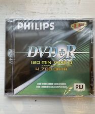 Philips DVD+R  120 Min Video 4.7 GB Data 1-4x RW Recordable Lot 5 NEW SEALED picture
