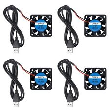 4-Pack 40mm x10mm DC 5V USB Brushless Cooling Fan, Oil Bearing 4010 Small Com... picture