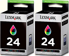 New Genuine Lexmark 24 2PK Ink Cartridge X Series X4530 X4550 Z Series Z1420 picture
