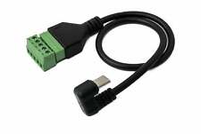 USB 3.1 Cable 11 13/16in Type C Plug To 5 Pin Leiterstecker 180° Angle Black picture