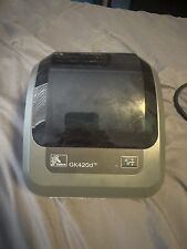 Slightly used gray Zebra GX420D Thermal Label Printer, comes with paper, cord picture