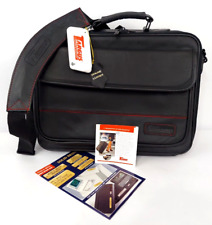 targus black genuine leather laptop business case satchel CLN 1 made in Korea picture
