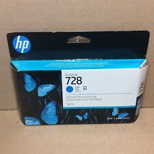 Genuine HP 728 Cyan Standard Yield Ink Cartridge (F9J67A) Fresh 08/2025 picture