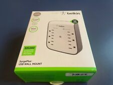 New Belkin SurgePlus USB Wall Mount Charger, 6 Outlets; 2 USB, White BLKBSV602TT picture