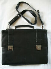 Wilsons Pelle Studio Black Leather Briefcase~Laptop~Attache 15x10.5x7 picture