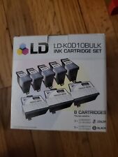 New LD 8 Pack  LD-KD30XBULK Black Color Ink Cartridge Set Kodak Printer HERO Exp picture