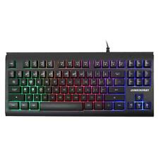 Rainbow LED Backlit 87 Keys Gaming Keyboard, Compact Keyboard with 12 Multime... picture