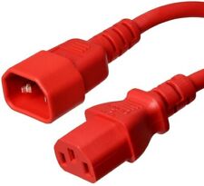 20 PACK LOT 15ft C14 - C13 Red Power Cord 18AWG 10A/1250W 125V 3-Prong 4.6M picture