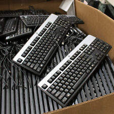 25 x Genuine OEM HP KU-0316 Black/Silver USB Wired 104-Key Keyboard 434821-007 picture