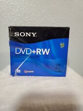 NEW Sony 10 Pack DVD+RW 120 Min 4.7 GB/Go PACKAGE DAMAGED SEE PICS picture
