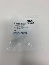 3M #8901 Crimplok Jacketed Connector, ST Single mode Fiber Connector 9 Pack picture