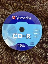 Verbatim CD-R Recordable 700MB -52X -80 Min with Branded Surface 10 Pack picture