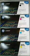 Set 4 Factory Sealed HP Q2670A Q2671A Q2672A Q2673A Toner Cartridges 308A 309A picture