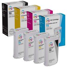 LD 4PK Replacements for HP 72 Ink Cartridges HY Photo Black Cyan Magenta Yellow picture