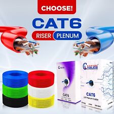 Cat6 Plenum / Riser 1000ft Cable CMP | Ethernet Internet Wire | 23AWG 550Mhz picture