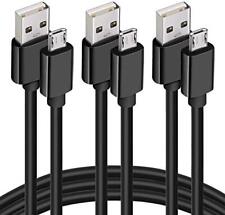 Micro USB Cable,Universal 3Pack 6ft Long Android Charger 6 Feet, 1-Black  picture