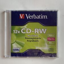 Blank CD RW Verbatim CD RW 700MB 4X-12X High Speed Slim Case VER95161 Media picture