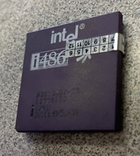 Vintage Intel 486DX-33 A80486DX-33 SX411  CPU gold 1989, ship today picture
