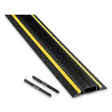 D-LINE Medium-Duty Floor Cable Cover 3 1/4 x 1/2 x 6 ft Black with Yellow Stripe picture