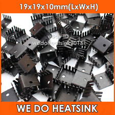 100pcs TO-220 Aluminum Black Heatsink 19x19x10mm For TO220 Mosfet IC Transistors picture
