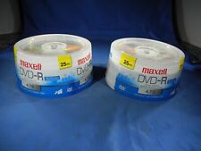 (2X) Maxell DVD-R 4.7 GB 25 Pack 4X 120 Minute Spindle Sealed NIP SEALED picture