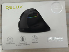 DELUX Rechargeable Bluetooth 4000DPI Ergonomic Vertical 2.4G Wireless Mouse PC picture
