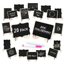  Chalkboard Sign 20 Pack Food Labels for Party Buffet, Wooden Small Chalk3798 picture