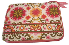 Vera Bradley Tablet Quilted Cover Case FLORAL PINK 9x7 ZIP CHIC FOLKLORIC TRAVEL picture