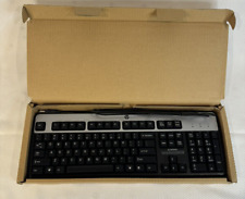 HP KU-0316 BLACK/SILVER USB KEYBOARD Model 537746-001 picture
