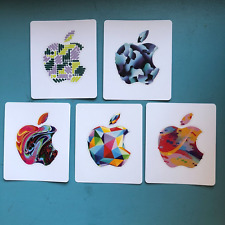 5 Apple Logo Stickers from Used Japanese Apple Gift Cards picture