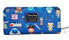 Disney Parks Loungefly Chibi Park Icons Characters And Rides Wallet Purse picture