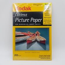 Kodak Ultima Picture Paper Satin 4”x6” 20 Sheets Inkjet Printers Sealed  picture