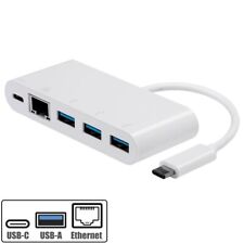 USB-C Type C to 3x USB 3.0 USB-C RJ45 Gigabit Ethernet Hub Adapter Dock MacBook picture
