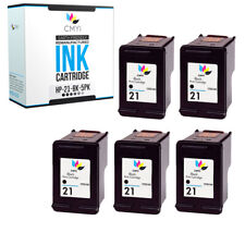 5 PK Ink Cartridges for HP 21 Black Cartridge Fits Deskjet Officejet Printer picture