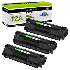 GREENCYCLE 3PK Q2612A 12A Toner For HP 12A LaserJet 1020 1022n 3050 3052 printer picture