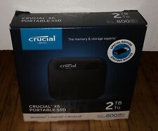 New Sealed Crucial X6 SE 2TB External USB-C/USB-A Portable SSD, Black picture
