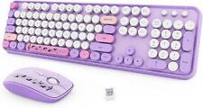 Unleash Your Inner Retro Vibe: Wireless Keyboard Mouse Combo (Adorable Purple) picture