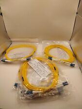 Lot of Seven 9/125 Singlemode Fiber Optic Patch cord Duplex LC/PC- See details picture