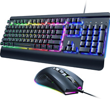 Dacoity Gaming Keyboard and Mouse Combo, 104 Keys All-Metal Panel Light Up Silen picture